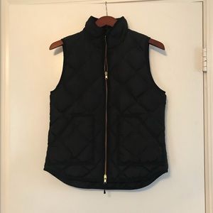 J. Crew Factory quilted puffer vest, Black, small